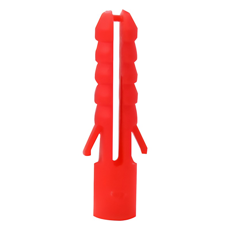 100PC 6MM RED PLASTIC  WALL PLUGS