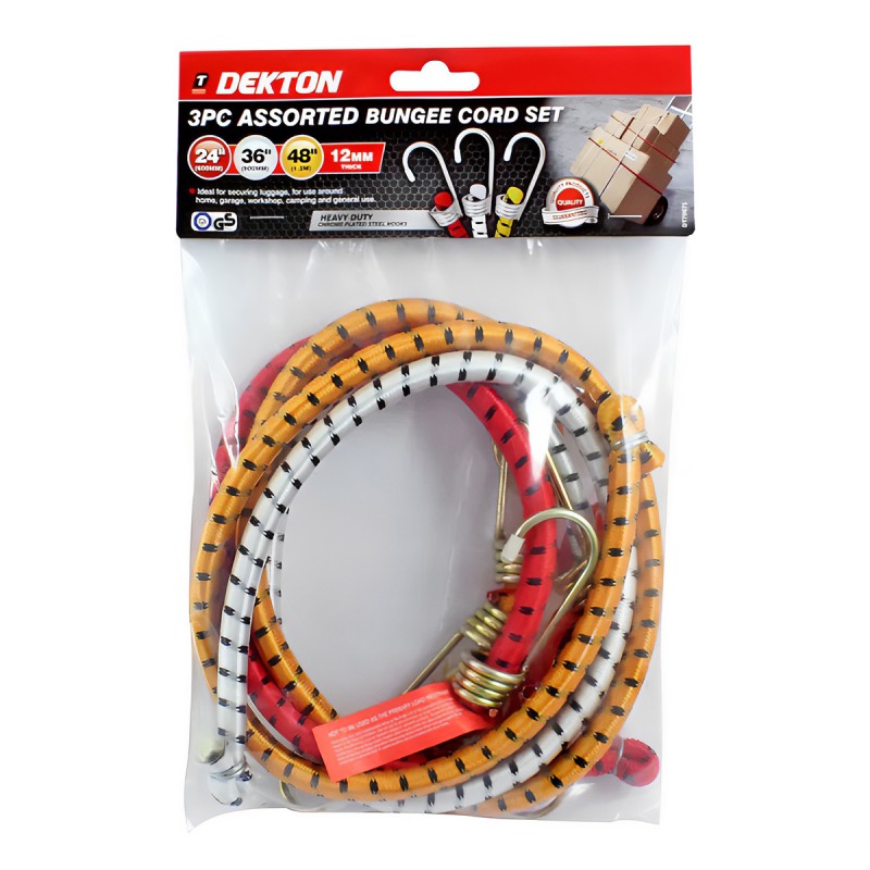 3PC ASSORTED BUNGEE CORD SET