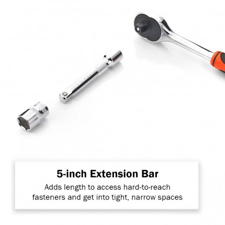HEXAGON SOCKET SET 22PCS 10-19MM 1/2''