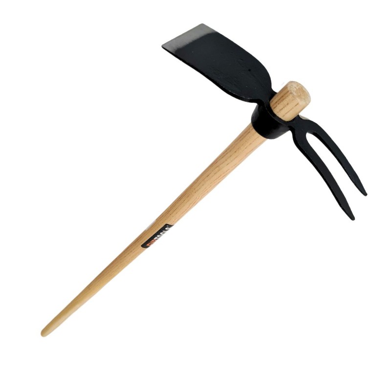 Fork hoe with handle