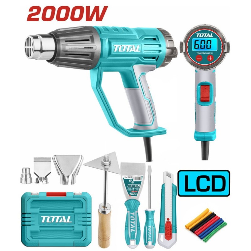 TOTAL Heat gun LCD 2.000W...