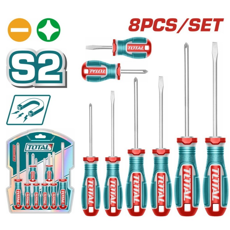 TOTAL 8 Pcs screwdriver set...