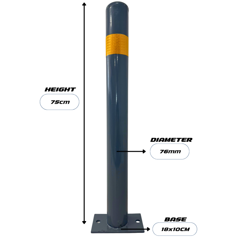 Metal Pole for Pavements 75cm