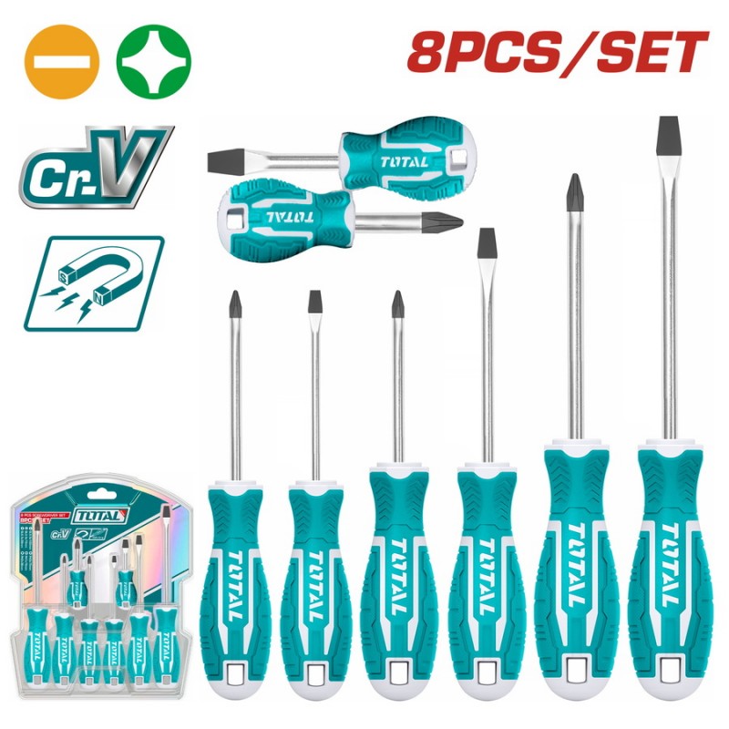 TOTAL 8 Pcs screwdriver set...