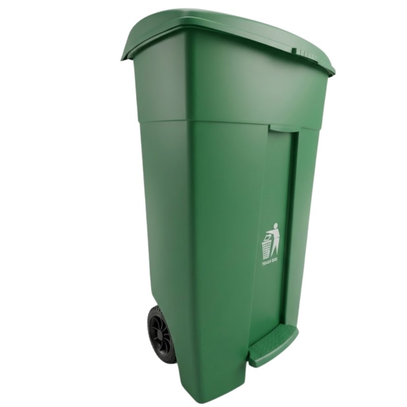 DUSTBIN 120L GREEN PEDAL