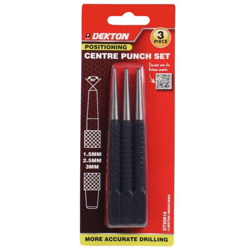 DEKTON 3PC CENTRE PUNCH SET