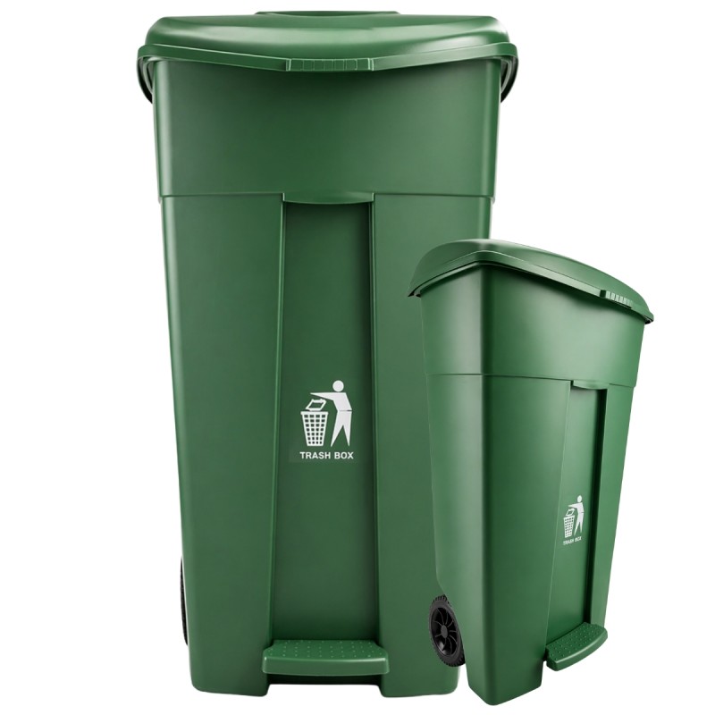 DUSTBIN 120L GREEN PEDAL
