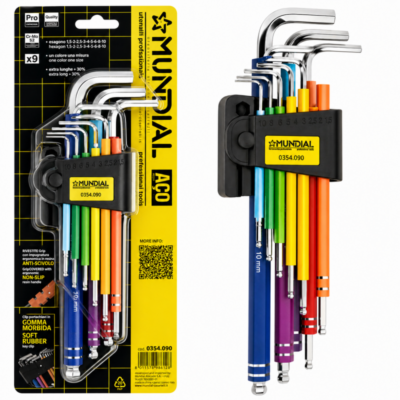 Mundial Set of 9 hexagonal...