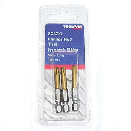 TITANIUM COATED BITS PH no.3 50mm