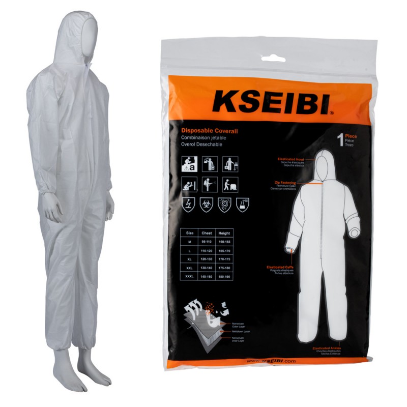 DISPOSABLE COVERALL HOODED...