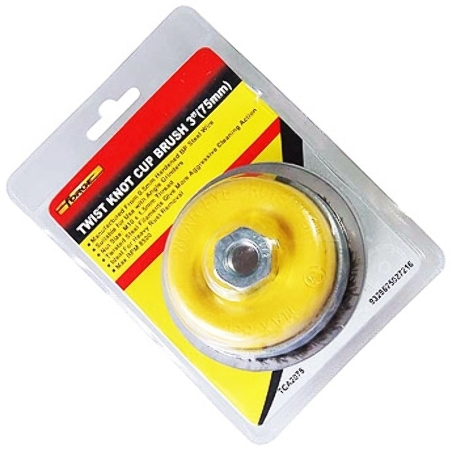 CUP BRUSH TWIST KNOT TYPE 3''