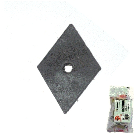 RUBEROIDE PLASTIC BLACK  27X27 100PCS