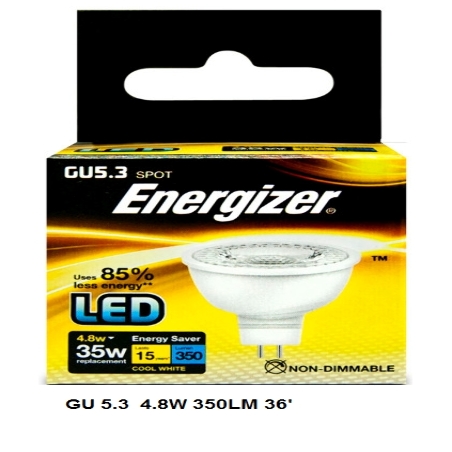 S8832 ENER  LED GU5.3 4.8W 350LM 36' WARM WHITE BOXED