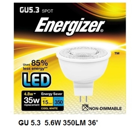S8833 ENER LED GU5.3 5.6W 350LM 36° COOL WHITE BOXED
