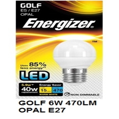 S8839 ENER LED GOLF 6W 470LM OPAL E27 WARM WHITE BOXED