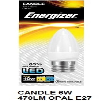 S8880 ENER LED CANDLE 6W 470LM OPAL E27 WARM WHITE BOXED