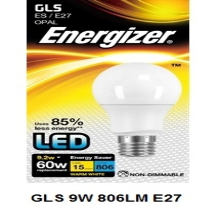 S8863 ENERGIZER LED GLS 9W 806LM E27 WARM WHITE BOXED