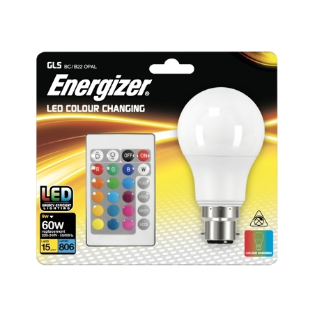 ENERGIZER LED COLOUR CHANGING B22