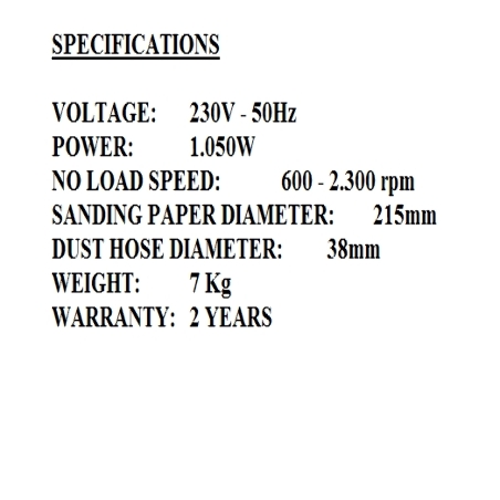 TOTAL DRYWALL SANDER 1.050W