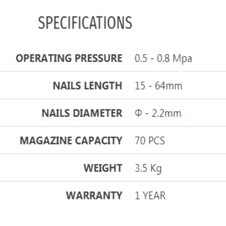 TOTAL AIR CONCRETE NAILER (THT8641)