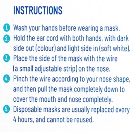 DISPOSABLE FACE MASK 3PLY