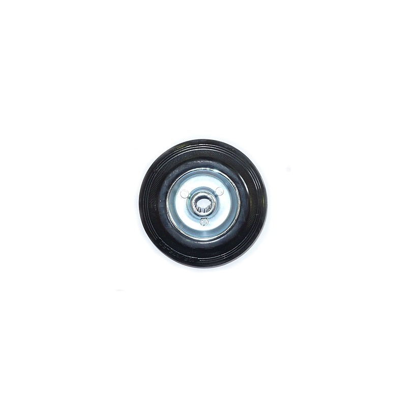 black rubber wheel with steel core 75mm 40kgs