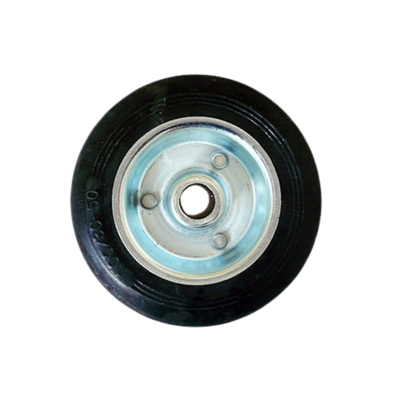 black rubber wheel with...