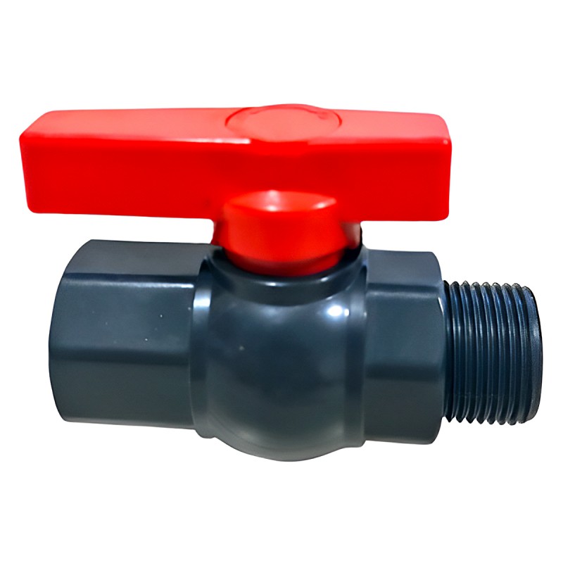 PVC OCTAGONAL BALL VALVE WITH BUTTERFLY HANDLE (MALE – FEMALE)