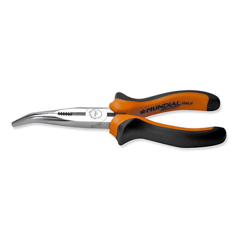 BENT LONG HALF NOSE PLIERS AND PIPE GRIP 466