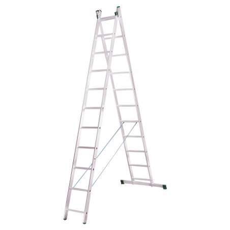 ALUMINIUM DOUBLE SIDED LADDER WITH SIDE ARMS EURO