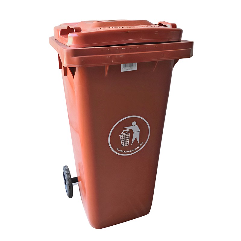 RECYCLE PLASTIC DUSTBIN BROWN 120L