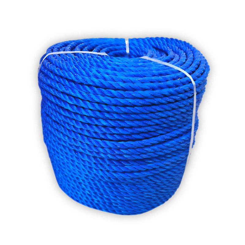 3-STRAND TWISTED ROPE BLUE 8MMX200M