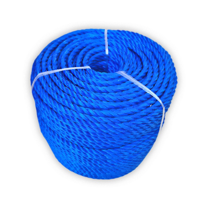 3-STRAND TWISTED ROPE BLUE 8MMX200M
