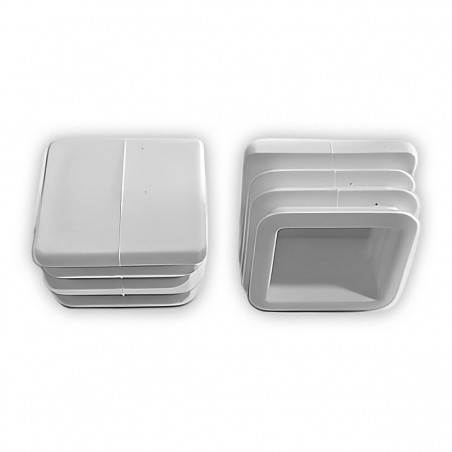 WHITE RUBBER CAPS  40X40 (3LEVELS)