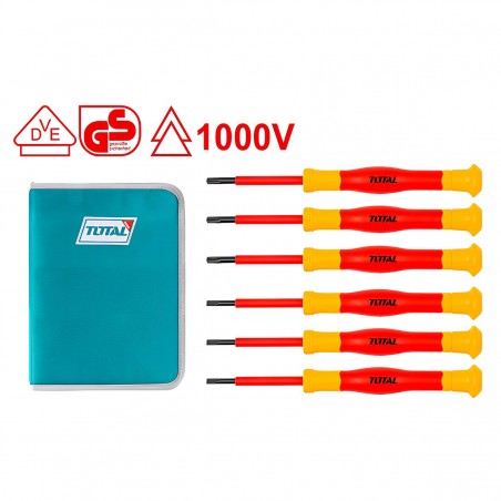 TOTAL 6PCS INSULATED PRECISION SCREWDRIVER SET