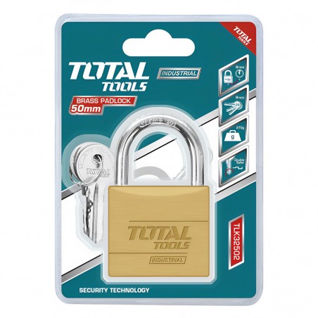 TOTAL BRASS PADLOCK 50MM